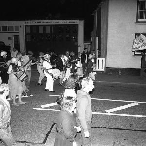 Merrymakers at night