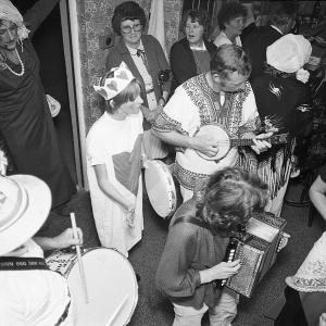 Merrymakers musicians in pub