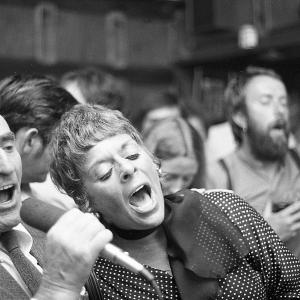 People singing in The Ship pub
