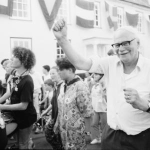people dancing in street 2nd May