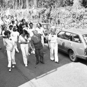 women walking in procession