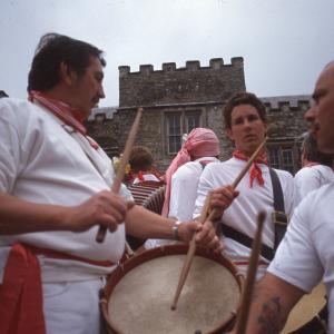 Men playing drums at Prideaux Place