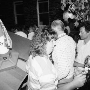 people teasing makeshift oss at night