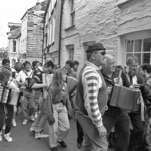 musicians in procession