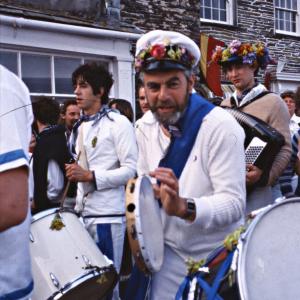 Man playing tambourine