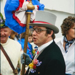 Blue Ribbon Master of Ceremonies leading procession