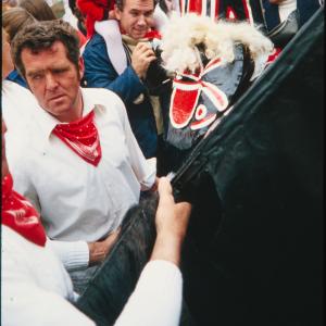 Old Oss hat close up surrounded by crowd