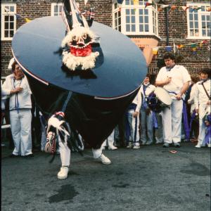Blue Ribbon oss dancing outside the Shipwrights