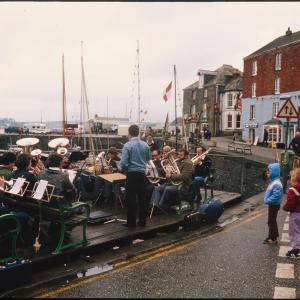 Brass band playing on South Quay