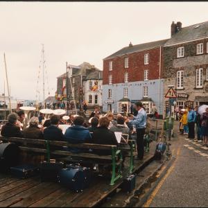 Brass band playing on South Quay
