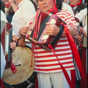 Man from Old Oss playing accordion