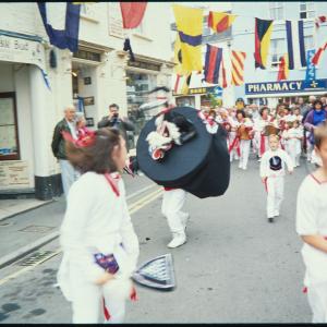 Girl teasing Old Oss in town