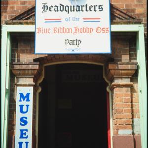 Headquarters of Blue Ribbon Hobby Oss Party Museum Entrance