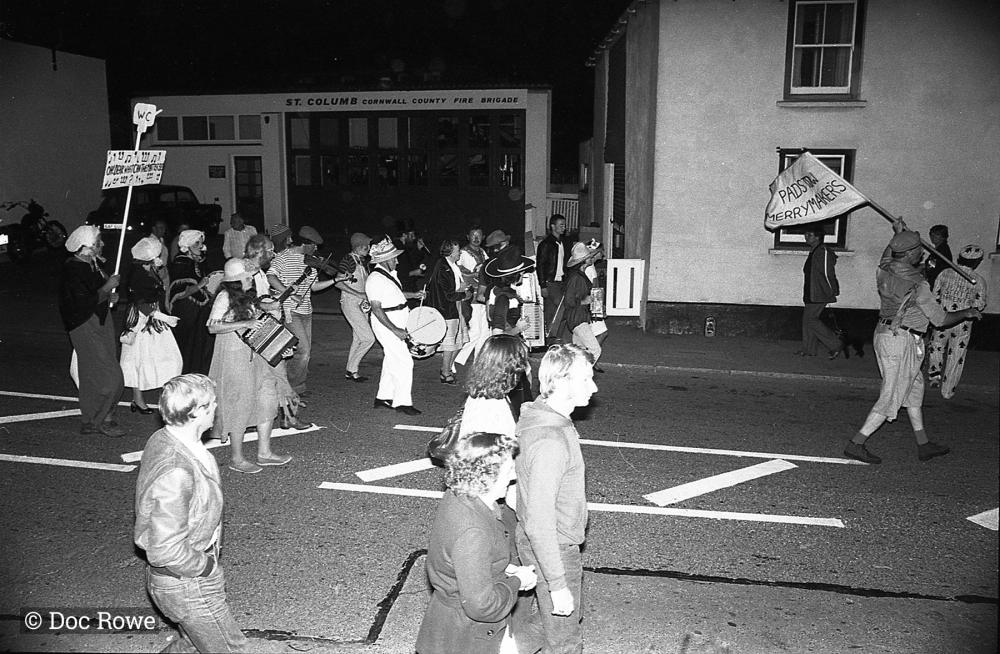 Merrymakers at night