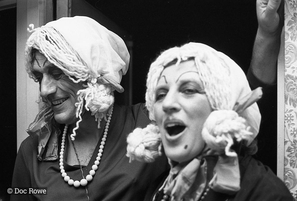 Two people dressed up