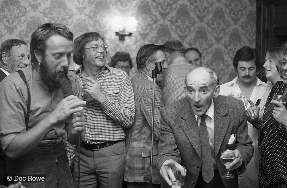 People singing in The Ship pub