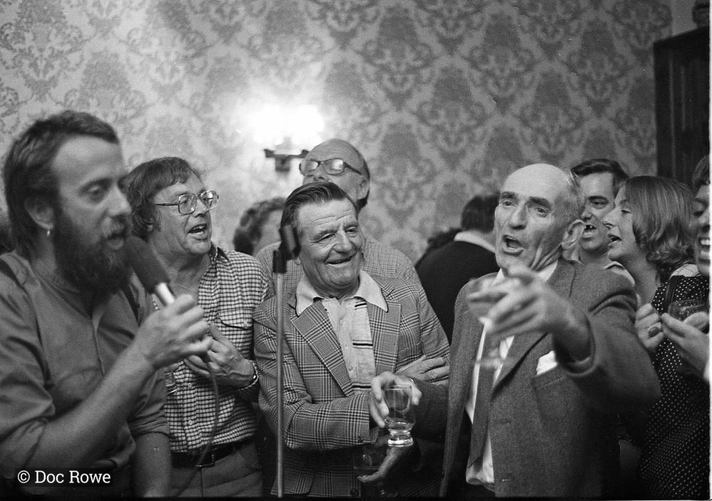 People singing in The Ship pub