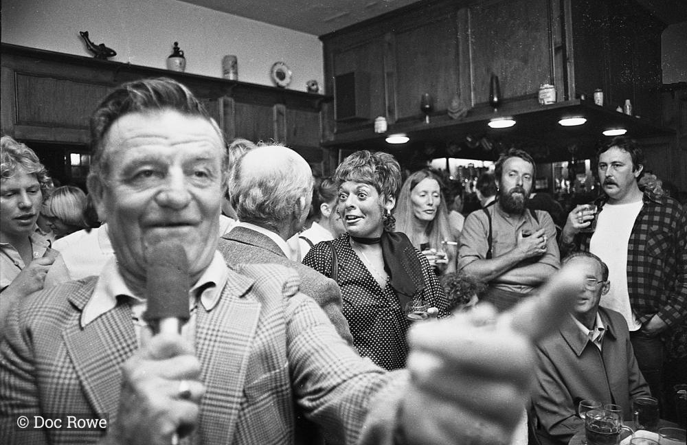 People singing in The Ship pub