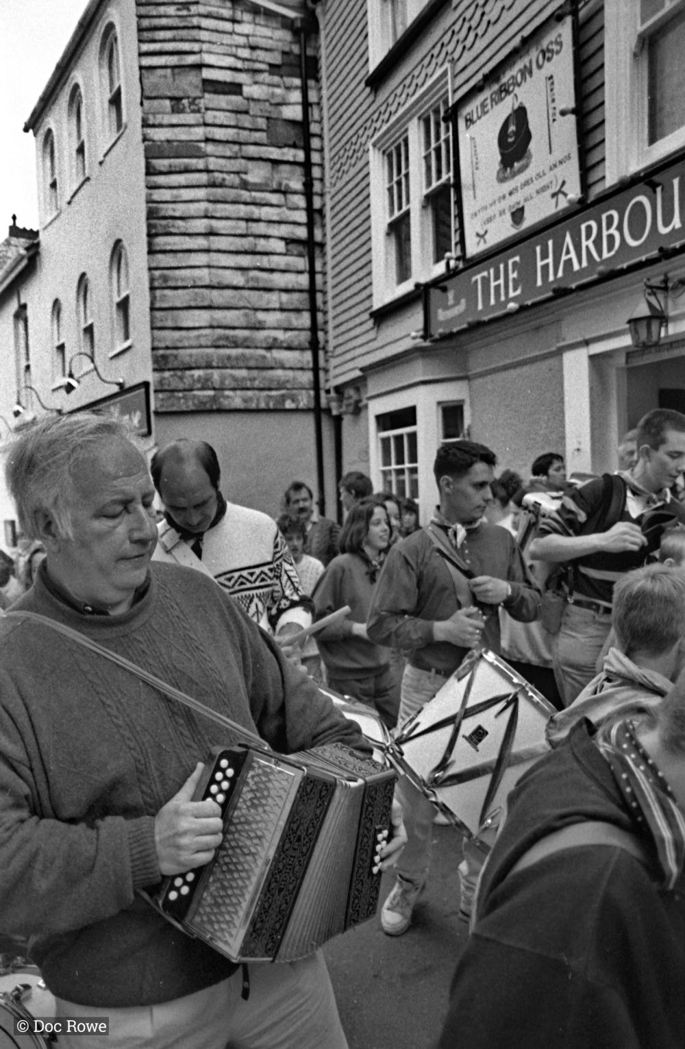 Musicians outside pub