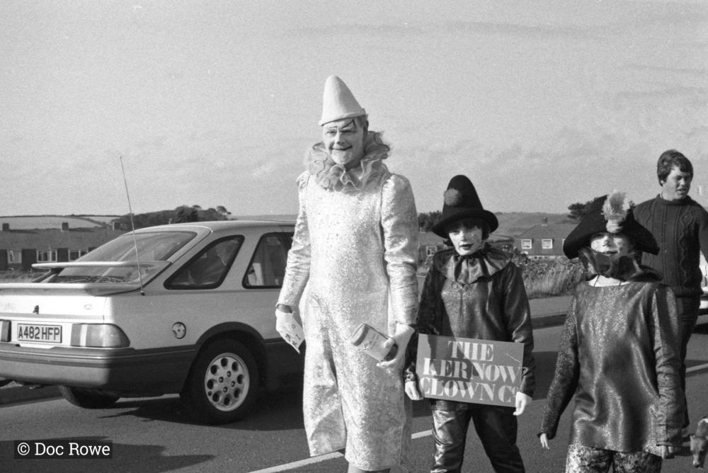 people dressed as clowns