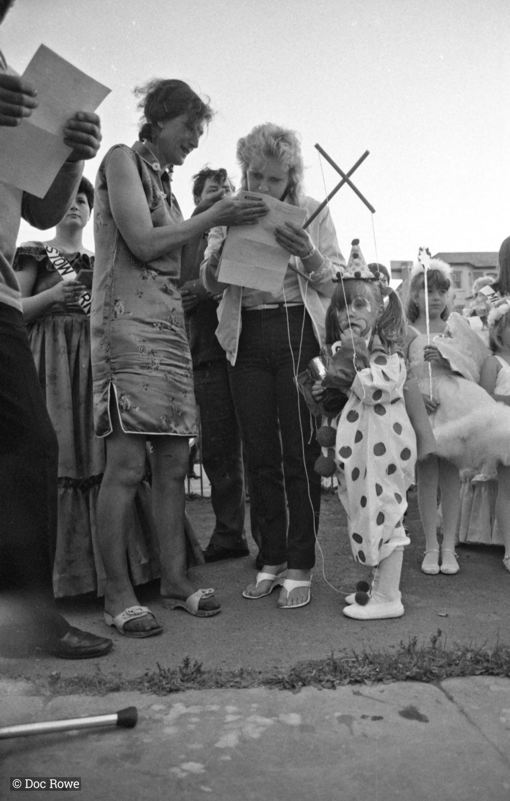 girl dressed as puppet