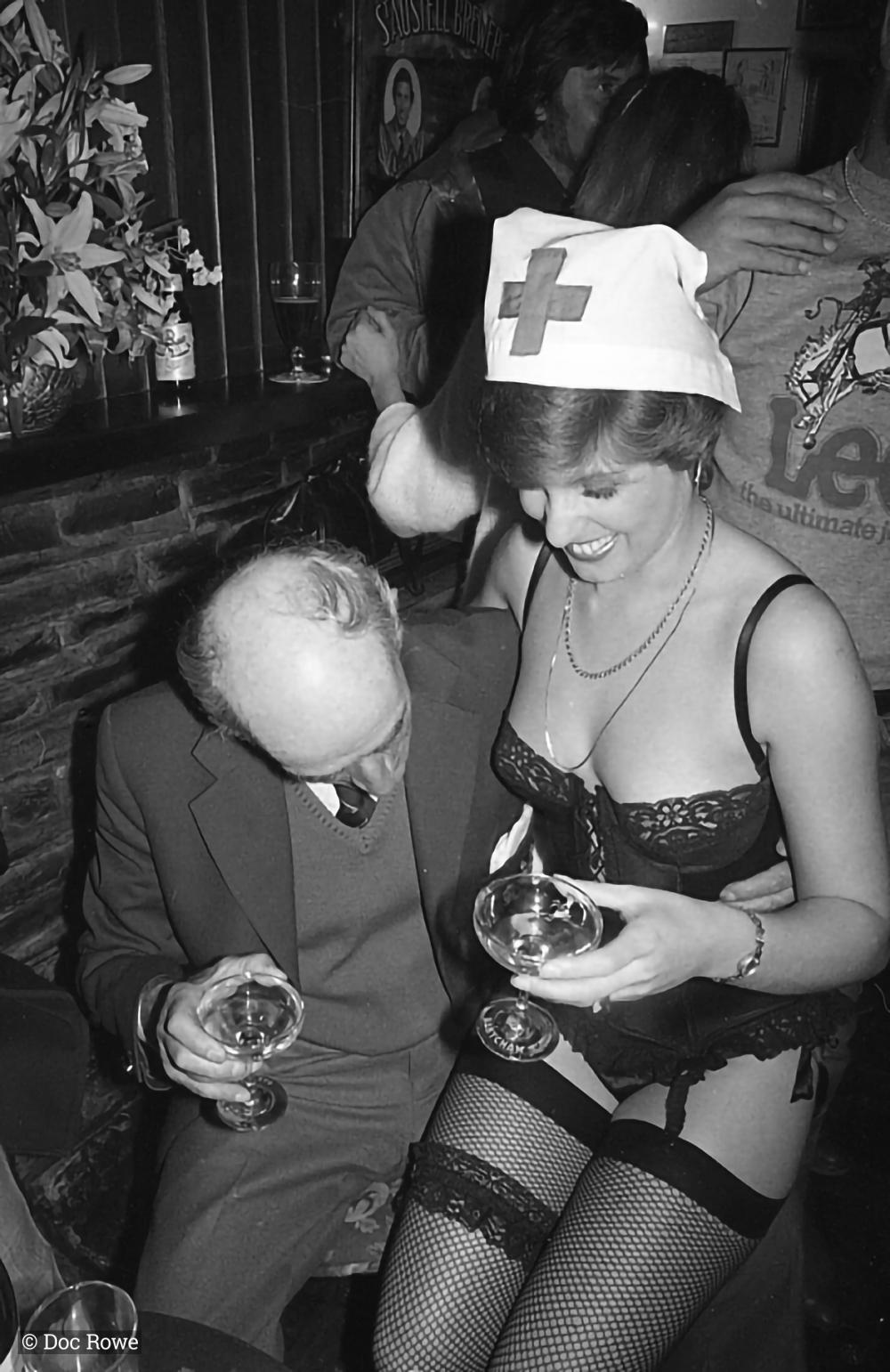 Man with woman in fancy dress