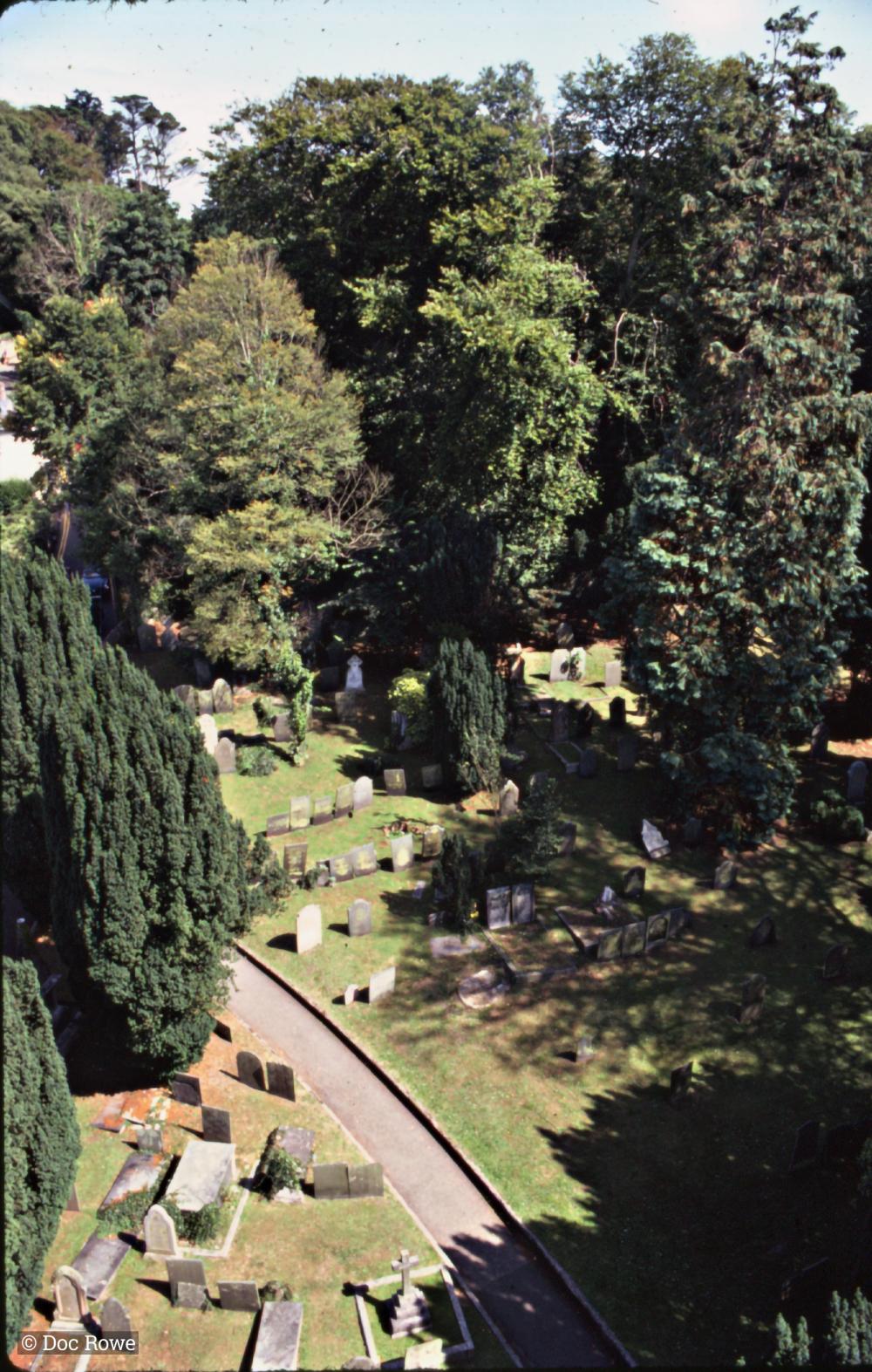 View of Churchyard from above