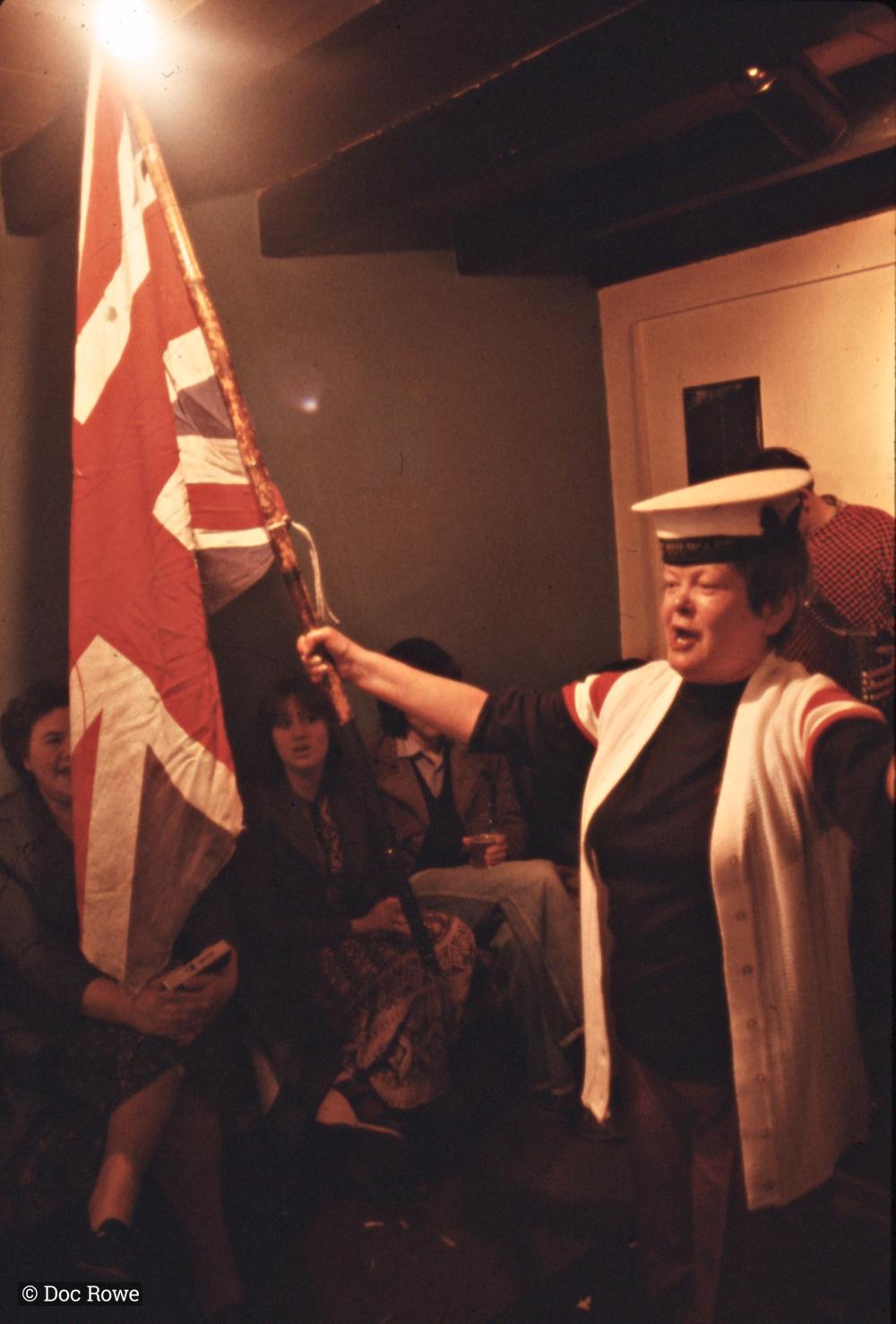 Woman holding Union Flag