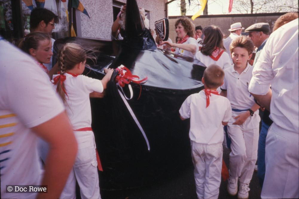 Old Oss being led