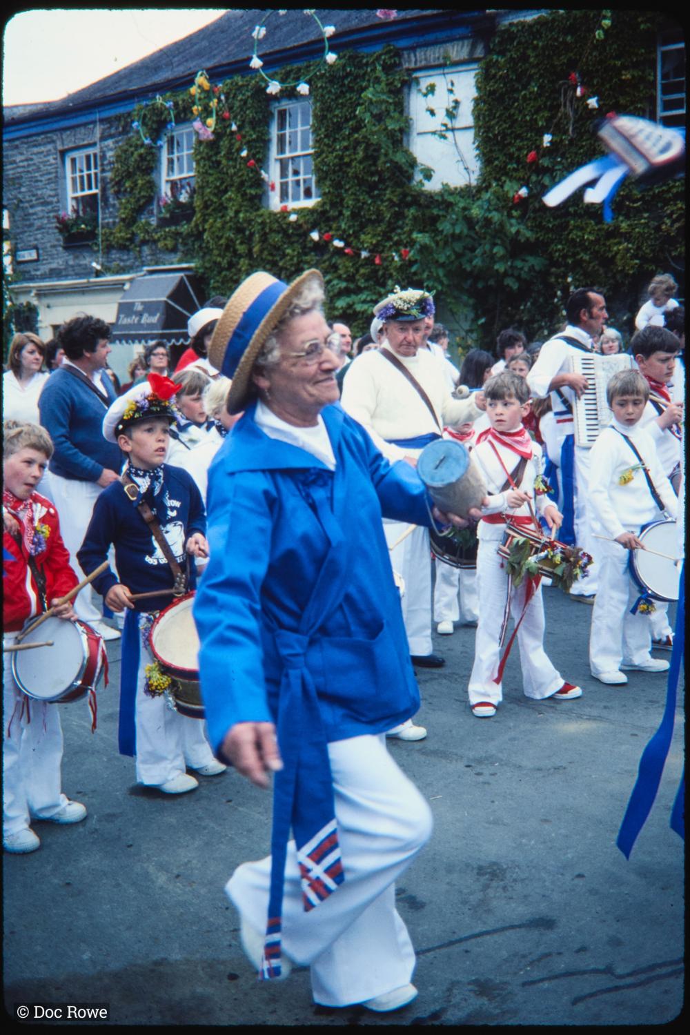 Woman dancing in procession