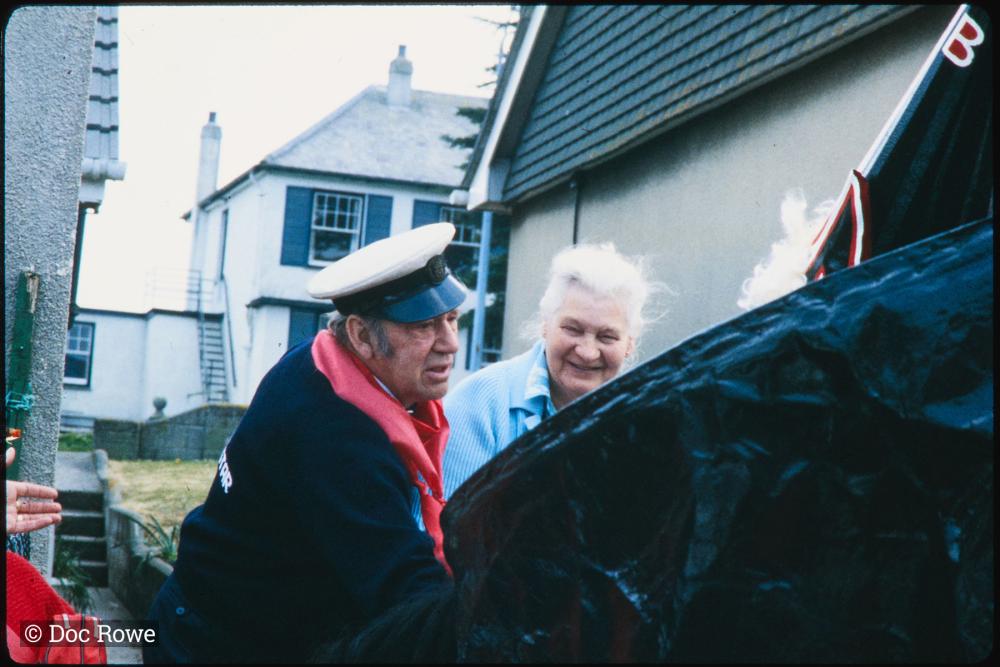 Man and woman with Old Oss