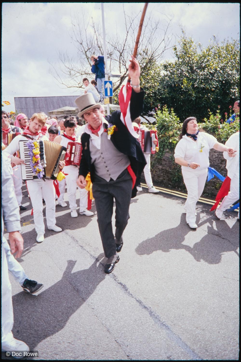 Master of Ceremonies dancing in road