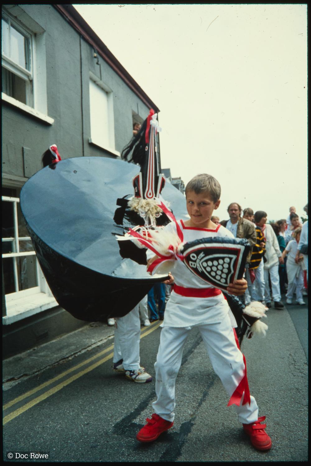 Boy from Old Oss posing with teasing club