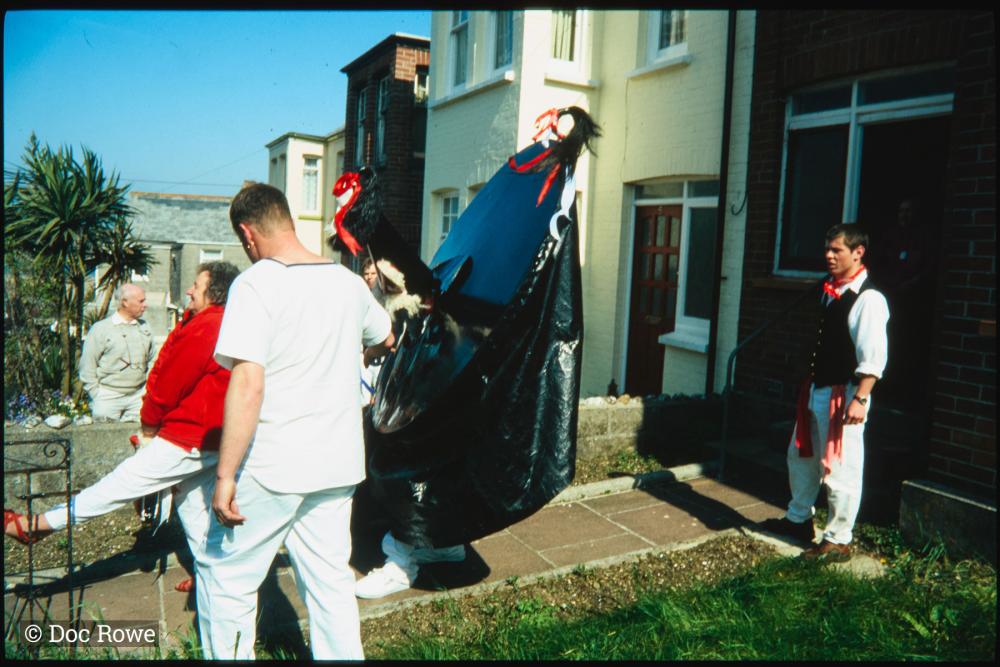 Old Oss in front garden of house