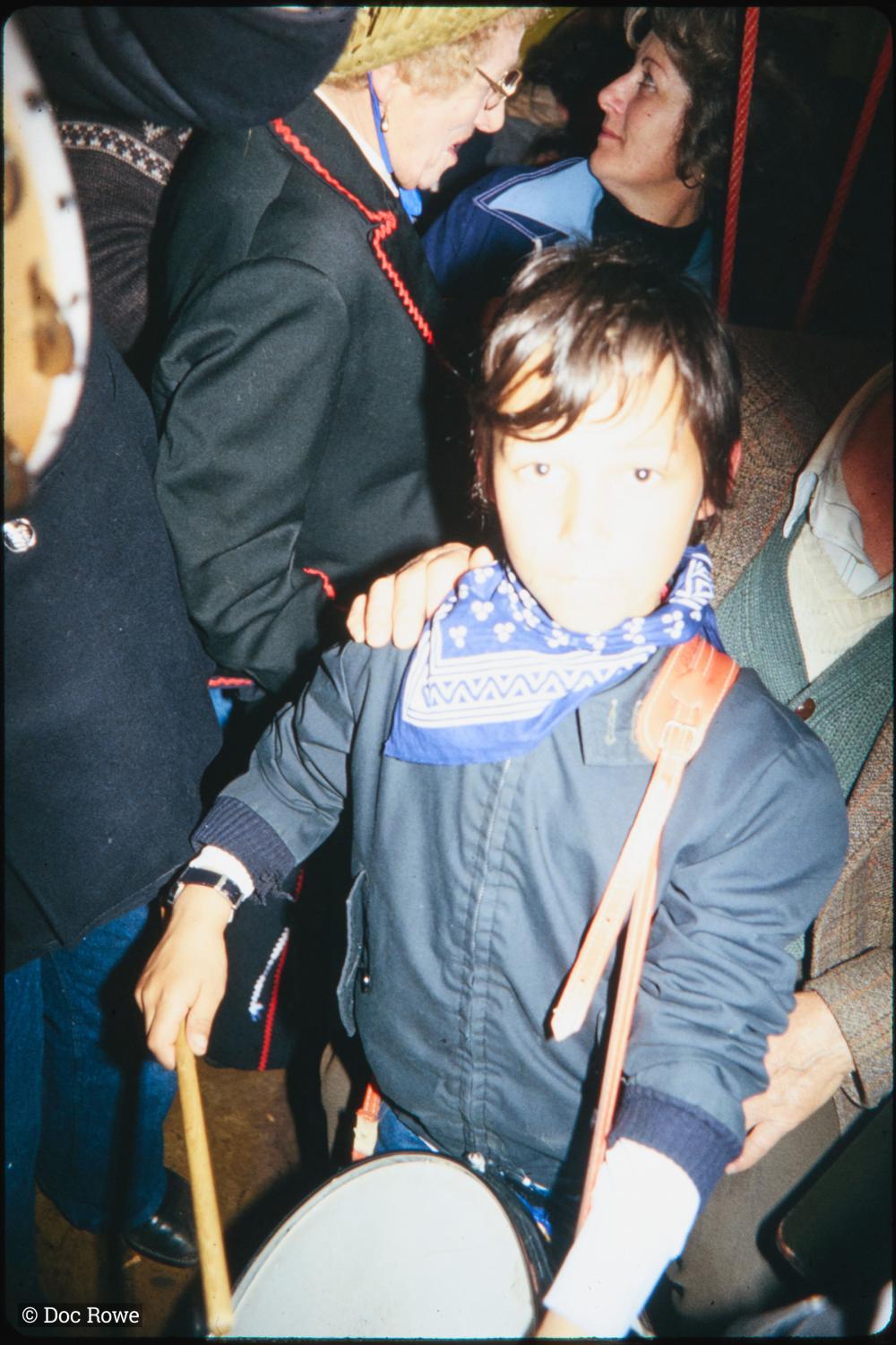 Portrait of child with drum