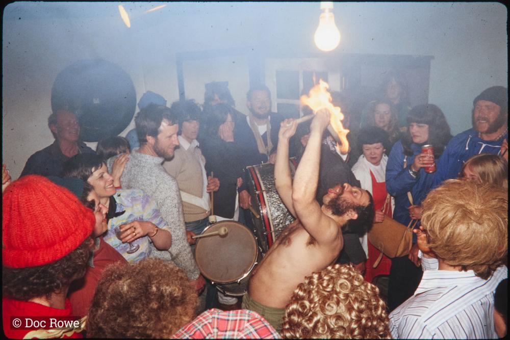 Fire breathing in pub 